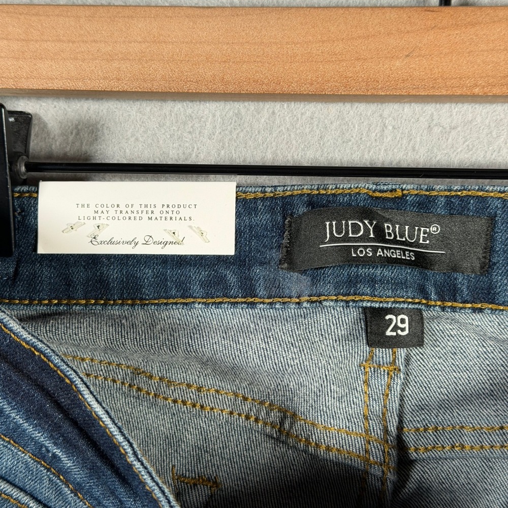 Judy Blue Relaxed Fit Mid Rise Jeans Dark Blue JB82102 DK Size 29 NWT - Picture 12 of 16